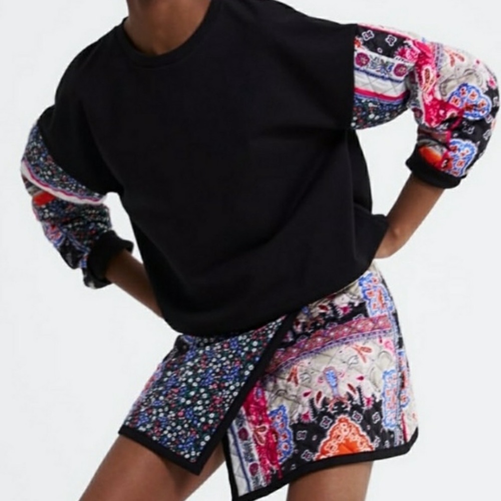 Zara Quilted Sweater & skirt 2pc set M